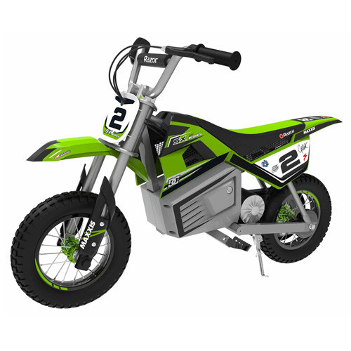 Kids Green Razor 24v 22-KPH Dirt-Bike Scrambler