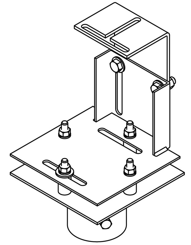 Mounting Kit, 2in Enclosure Pipe Mount, With Single Manifold-Mount Bracket - MK2