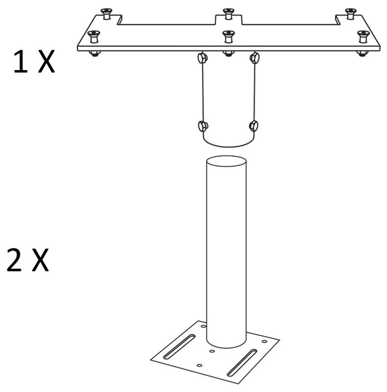 Mounting Kit, 2in Enclosure Pipe Mount, With Two Pipe-Mount Brackets for A3T2 - MK16