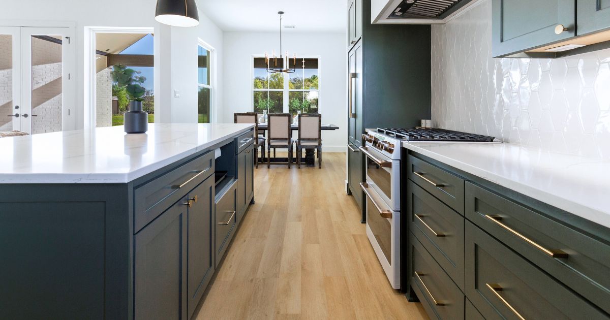 Blue and White Kitchen (with Navy Blue Kitchen Island) - On Sutton