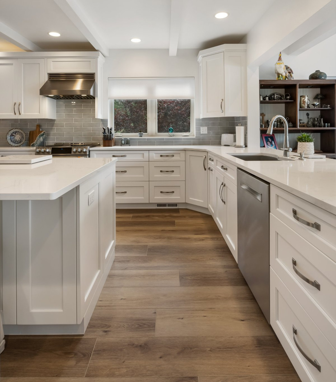 vinyl flooring kitchen white cabinets