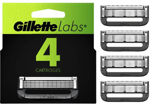 Gillette Labs 5 Blade 4 Refill Cartridges Fits All Gillette Labs Razors