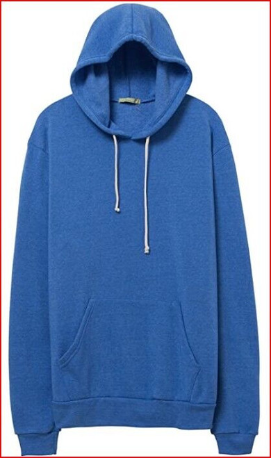 Alternative Men's Hoodlum Eco-Fleece Pullover Hoodie Eco Pacific Blue XS