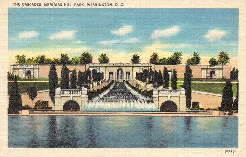 Postcard The Cascades, Merdian Hill Park, Washington, D. C.