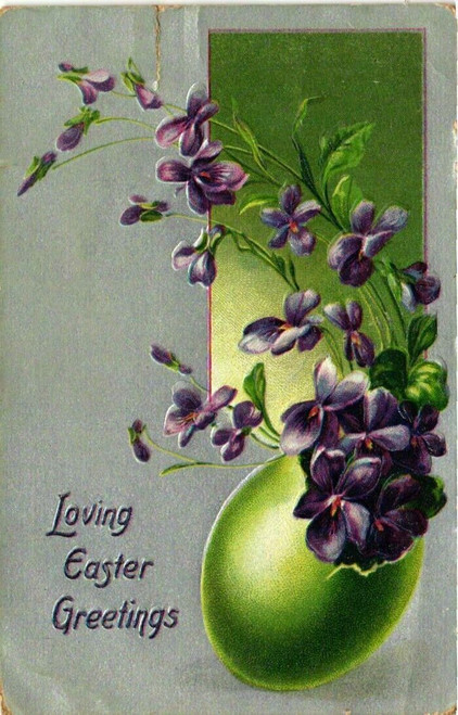 Loving Easter Greetings Raphael Tucker & Sons Post Mark 1908 Postcard 