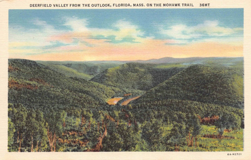 DEERFIELD VALLEY THE OUTLOOK FLORIDA MASS ON MOHAWK TRAIL 36MT Postcard 