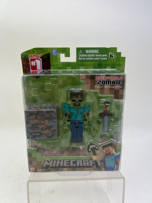 Minecraft Overworld Zombie Fully Articulated Series 1 Action Figure