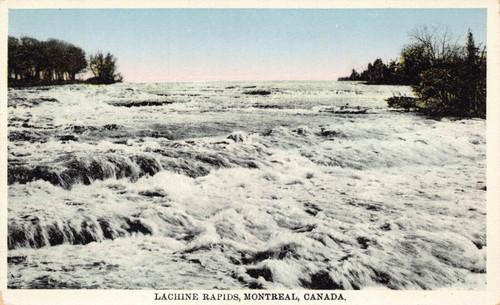 Lachine Rapids Montreal Canada Postmark NA Postcard 