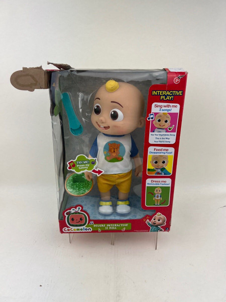 CoComelon Official Deluxe Interactive JJ Doll with Sounds, damaged box