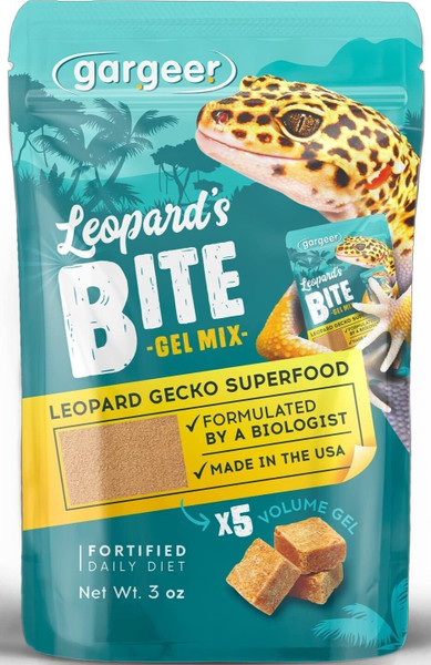 Gargeer Leopard Gecko Food 3oz. Complete Gel Diet for Both Juveniles and Adults.