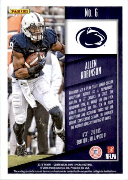 Allen Robinson 2016 Panini Contenders Draft Picks Season Ticket Card # 6 Jaguars