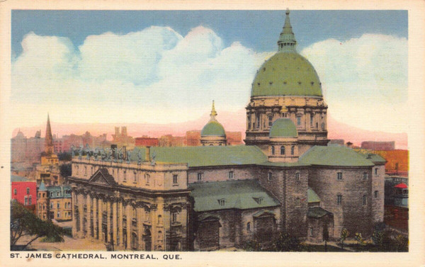 St James Cathedral Montreal Canada Postmark NA Postcard  