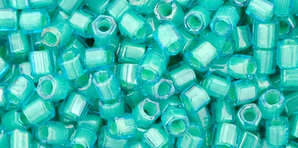 Toho CUBE Seed Beads 4mm MATTE IRIS TEAL 2.5 Tube