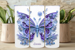 Butterfly Tumbler Purple/Lavender