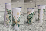 Butterfly Tumbler Green/Gold Customer Image