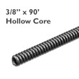 3/8" x 90 hollow core sewer snake for drains sized at 2" to 3" in diameter to clear clogs in residential drain lines.