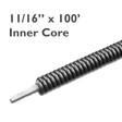 11/16" x 100' Commercial Drain Cable with nylon inner core to make the cable more rigid while clearing drain and sewer lines.