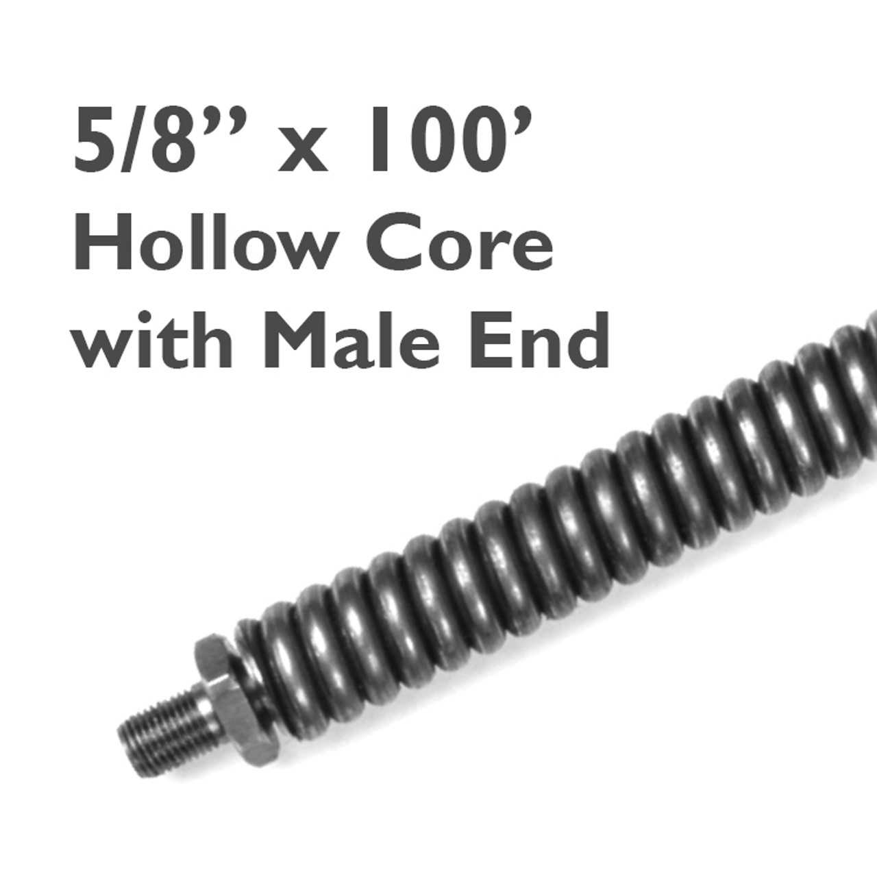 5/8 x 100' Hollow Core Drain Snake