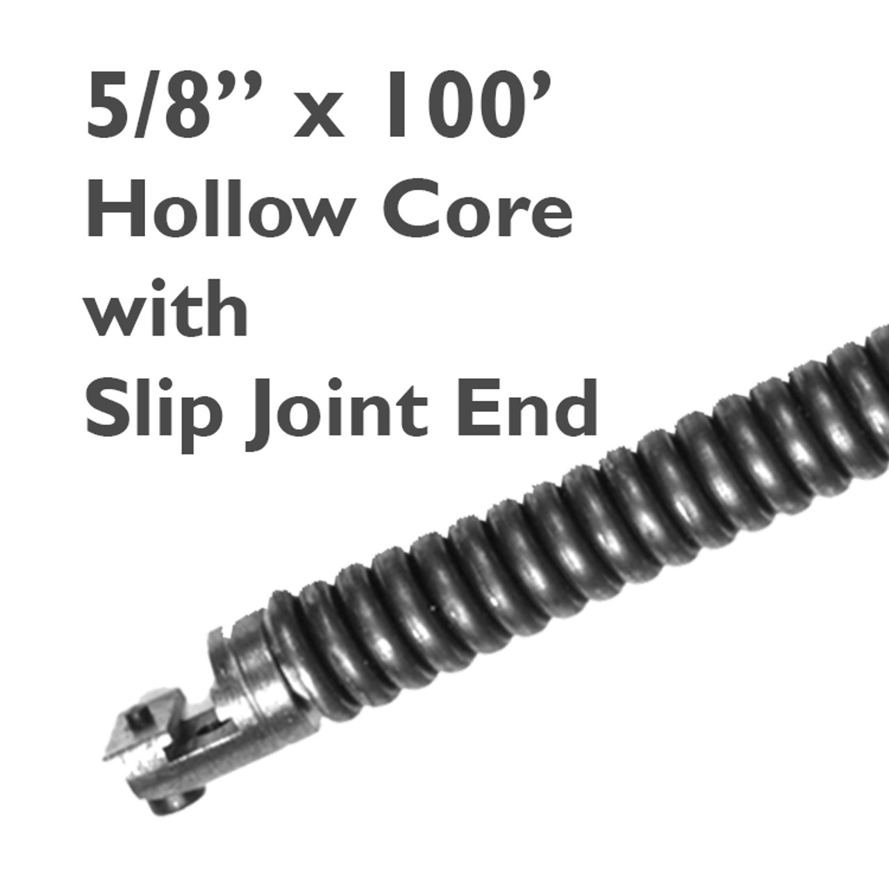 5/8 x 100' Hollow Core Drain Snake