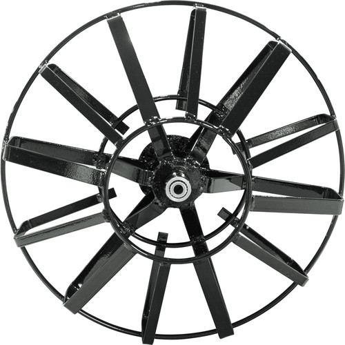 The 16" open spoke metal reel fits the J-Maxx and DM10 mid-size drain cleaning machines by Duracable.