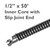 1/2" x 50' Inner Core drain cable with Slip Joint Ends