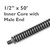 1/2" x 50' Inner Core drain cable with Male Ends