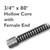 3/4" x 80' hollow core drain cable with female ends