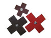 Three sizes of abrasive cross pads