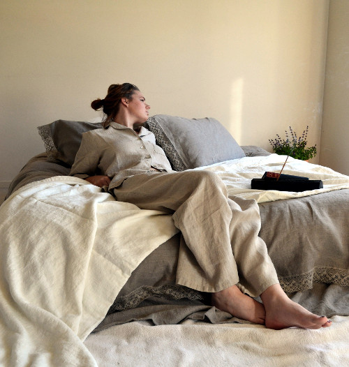 Luxurious natural linen sleepwear