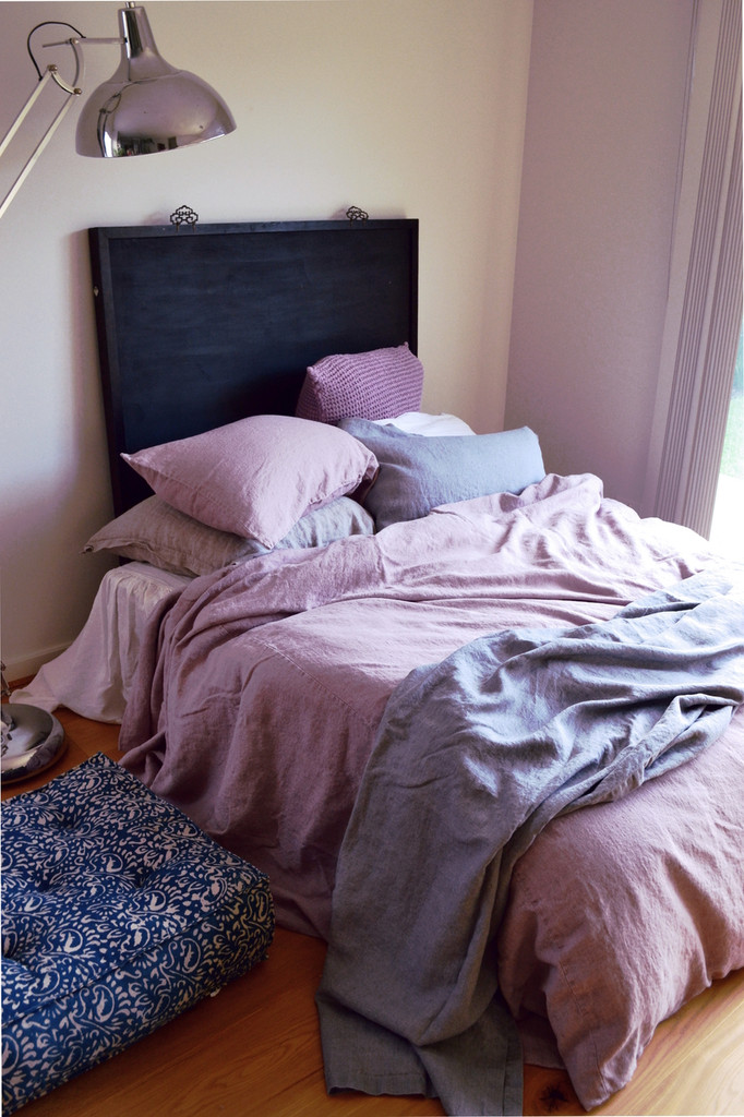 Faded Lilac Heavy Weight Natural Linen Duvet / Quilt cover