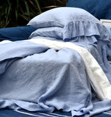 Sky Blue, Stonewashed Linen Pillowcases