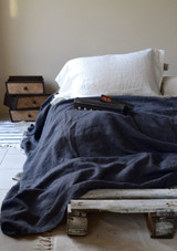 Peppercorn, Heavyweight Linen Bed Cover