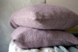 Lilac, Waffle Linen Pillowcase