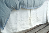 Ivory Heavy weight Linen Box Pleated Valance⎮Bedskirt⎮Dust Ruffle 