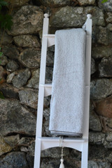 Silver linen towel