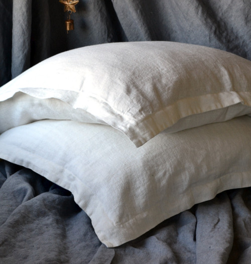 white linen pillowcases