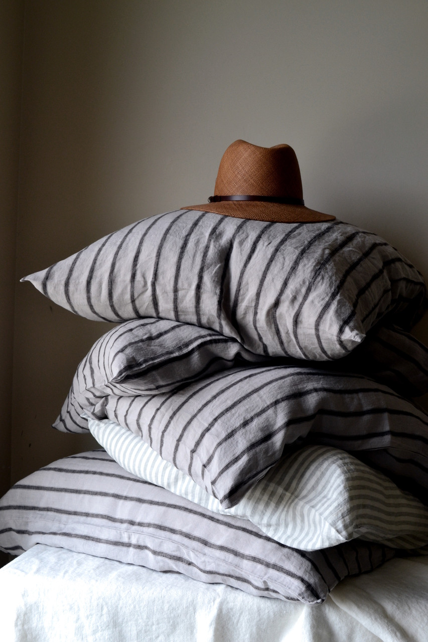 black linen pillowcases