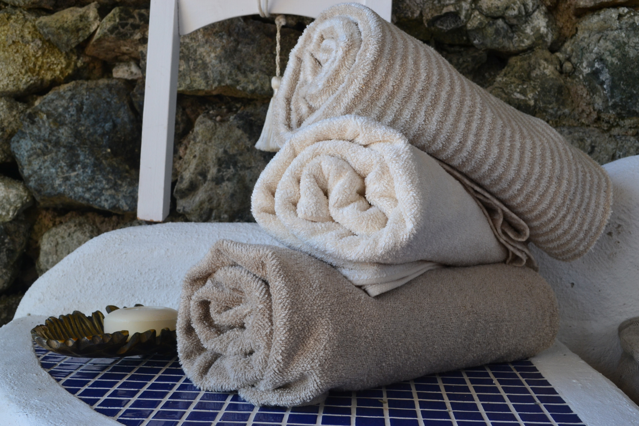 Voluminous linen bath towel, natural bath towel - Linenbee