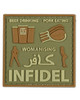 Tactical Patch Pork Infidel in olive green Tactical Patch Pork Infidel in olive green