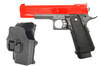 Galaxy G6H M1911 Full Metal Pistol with Holster in Red