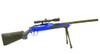 Cyma ZM51 bolt action sniper rifle with scope and bipod in blue