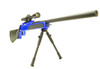 Cyma ZM51 bolt action sniper rifle with scope and bipod in blue