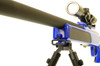 Cyma ZM51 bolt action sniper rifle with scope and bipod in blue