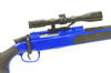 Cyma ZM51 bolt action sniper rifle with scope and bipod in blue