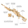 Mini Barrett M82A1 Metal Die Cast Replica 3:1 scale in Desert Camo  