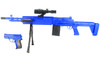 Cyma P1160 Spring Powered Support Rifle and Pistol Set in Blue