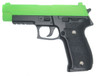 Galaxy G26 P226 Full Scale Metal Pistol with Rail in Radioactive Green