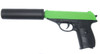 Galaxy G3A Full Metal Pistol with silencer in Radioactive Green