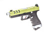 Vorsk EU17 Gas Blowback Pistol in Black With Green Top Slide