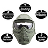 Battle Grey Airsoft Full Face Mask with Plastic Lens